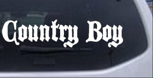 Country Boy Black Castle Country car-window-decals-stickers