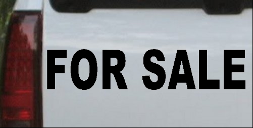 For Sale Resale Auto Signs Merchandise 