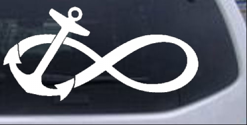 Anchor Infinity Girlie car-window-decals-stickers