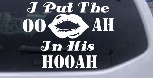 I Put The OO AH In His HOOAH Military car-window-decals-stickers