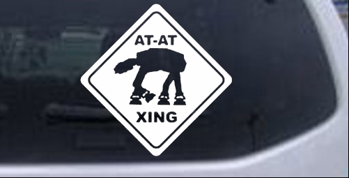 Star Wars AT AT Crossing Xing Sci Fi car-window-decals-stickers