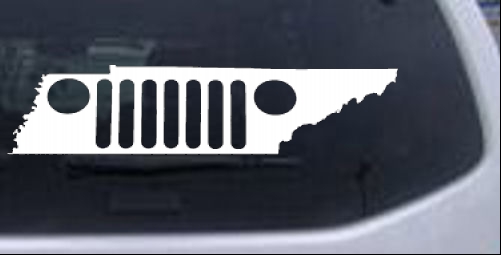 Tennessee Jeep Grill Off Road car-window-decals-stickers