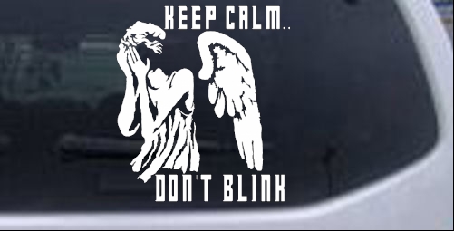 Doctor Who Keep Calm Dont Blink  Weeping Angels Sci Fi car-window-decals-stickers