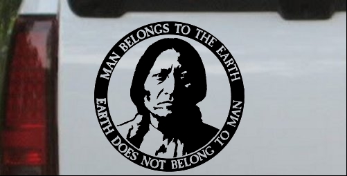 Native American Indian Man Belongs To Earth