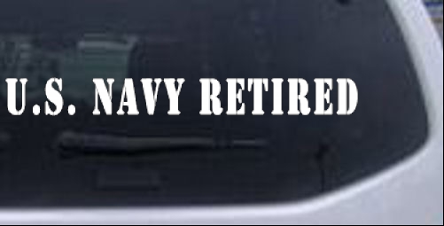 U S Navy Retired Military car-window-decals-stickers