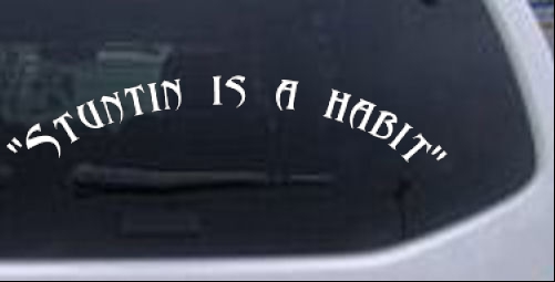 Stuntin Is A Habit Sports car-window-decals-stickers