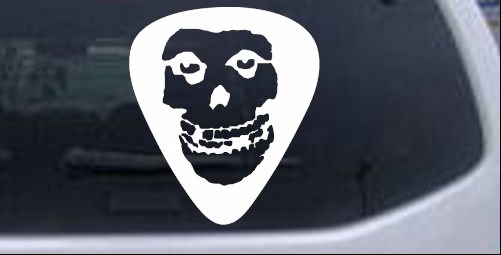 Crimson Ghost Guitar Pick Music car-window-decals-stickers