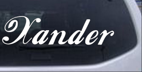Xander Names car-window-decals-stickers