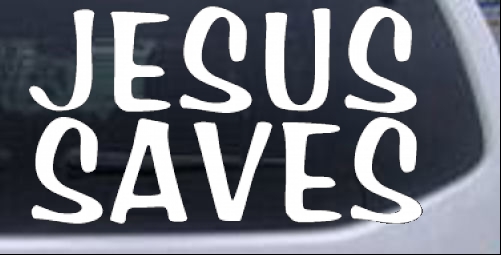 Jesus Saves Christian car-window-decals-stickers