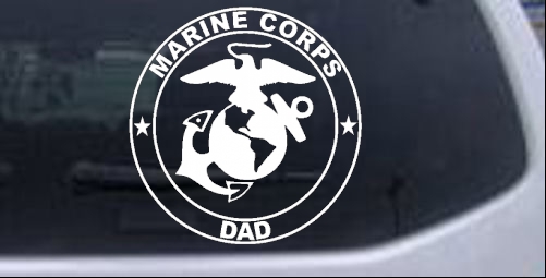 Marine Corps Dad Seal and Logo Military car-window-decals-stickers