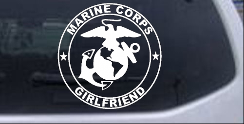 Marine Corps Girlfriend Seal Military car-window-decals-stickers