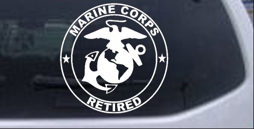 Marine Corps Retired Seal Military car-window-decals-stickers