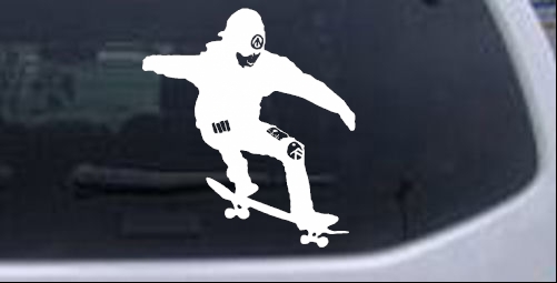 Frontside Ollie Skateboarding Sports car-window-decals-stickers