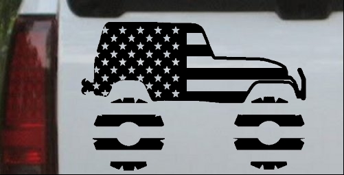 US American Flag Jeep