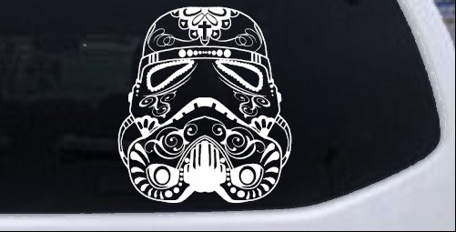 Star Wars Storm Trooper Sugar Skull Sci Fi car-window-decals-stickers