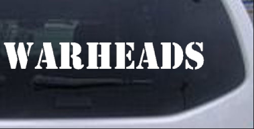 Warheads Military car-window-decals-stickers