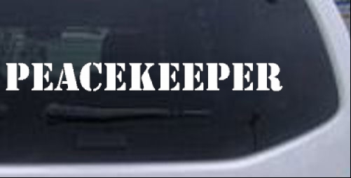 PEACEKEEPER Military car-window-decals-stickers