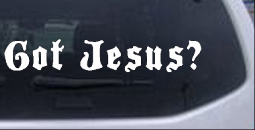 Got Jesus Black Castle Christian car-window-decals-stickers