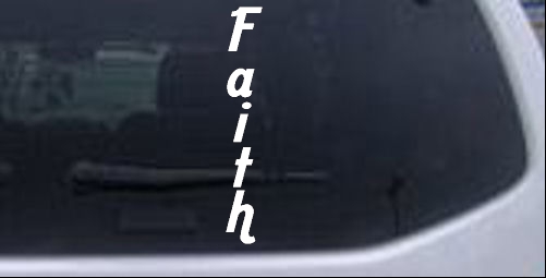 Faith Vertical Christian car-window-decals-stickers