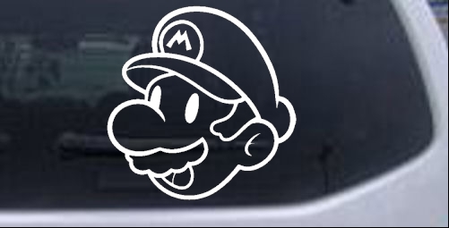 Mario Sci Fi car-window-decals-stickers