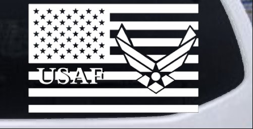 US American Flag Air Force USAF Military car-window-decals-stickers