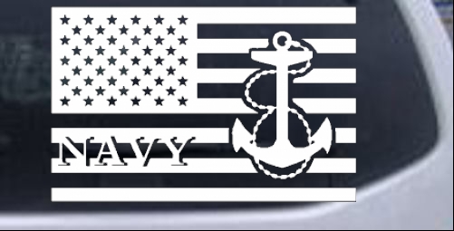 US American Flag US Navy Military car-window-decals-stickers