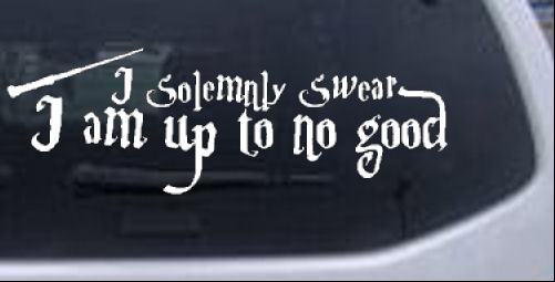 Harry Potter I Solemnly Swear I am up to no Good Sci Fi car-window-decals-stickers