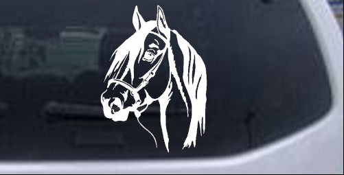 Dark Mane Horse Head Animals car-window-decals-stickers