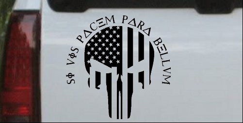 Punisher Skull American Flag Si Vis Pacem Para Bellum