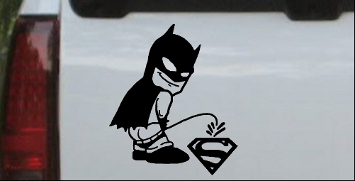 Batman Pee ON Superman