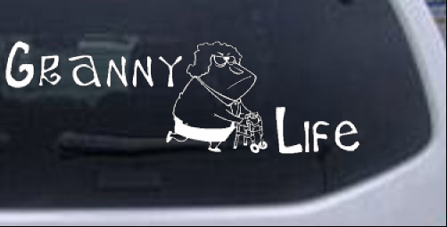 Granny Life Funny car-window-decals-stickers