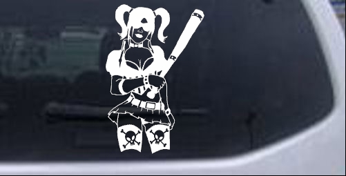 Details about   6" 00 x 4" 5/8 HARLEY QUINN Car/Truck/Windows//Full Color Sticker 