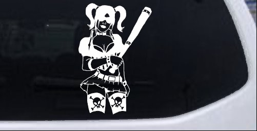 Harley Quinn Skull Stockings Sci Fi car-window-decals-stickers