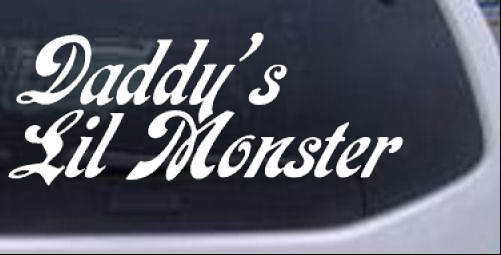 Daddys Lil Monster Sci Fi car-window-decals-stickers
