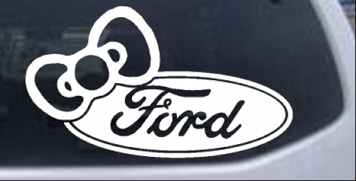 Ford with Bow Moto Sports car-window-decals-stickers