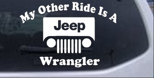 My Other Ride is a Jeep Wrangler Off Road car-window-decals-stickers