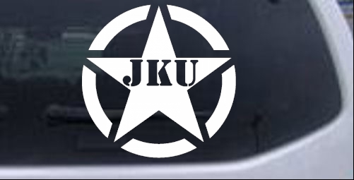 Military Jeep JKU Segmented Army Star Off Road car-window-decals-stickers