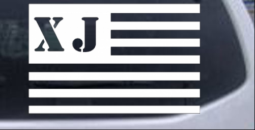 Jeep XJ American USA Flag Right Off Road car-window-decals-stickers