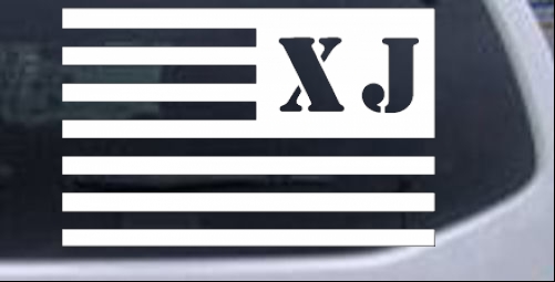 Jeep XJ American USA Flag Left Off Road car-window-decals-stickers