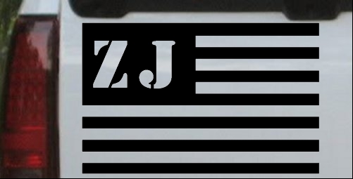 Jeep ZJ American USA Flag Right