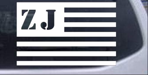 Jeep ZJ American USA Flag Right Off Road car-window-decals-stickers