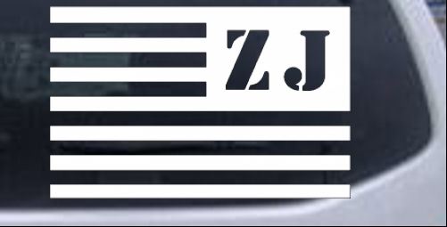 Jeep ZJ American USA Flag Left Off Road car-window-decals-stickers