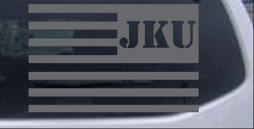 JKU American USA Flag Left Car or Truck Window Laptop Decal Sticker 8X12.5