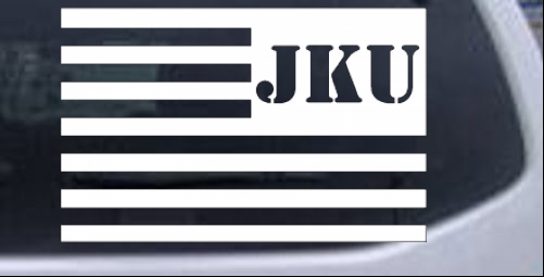 Jeep JKU American USA Flag Left Off Road car-window-decals-stickers