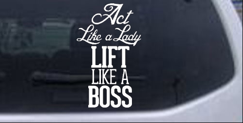 Lift Like A Boss Girlie car-window-decals-stickers