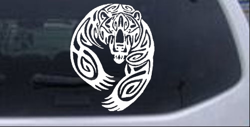 Tribal Indian native American Bear Western car-window-decals-stickers