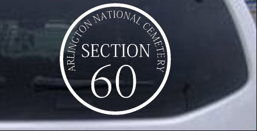 Arlington National Cemetery Section 60 Military car-window-decals-stickers