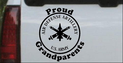 US Army Air Defense Artillery Proud Grandparents