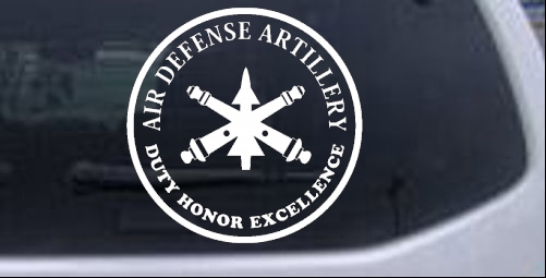 US Army Air Defense Artillery DUTY HONOR EXCELLENCE Military car-window-decals-stickers