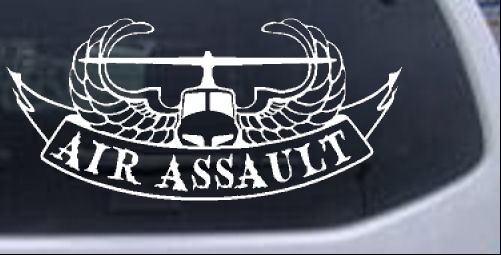 US Army Airborne Air Assault With Banner Military car-window-decals-stickers